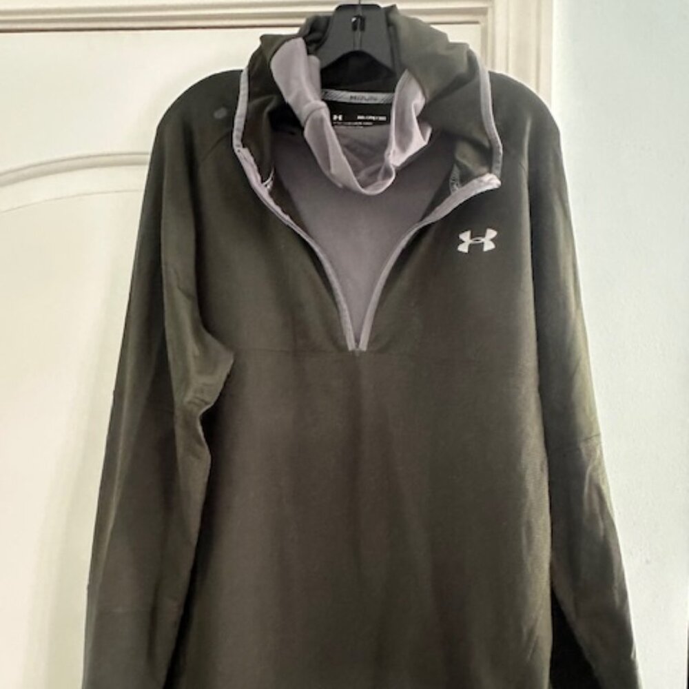 UnderArmour Olive Green Running Pull-over/ Quarter zip Jacket